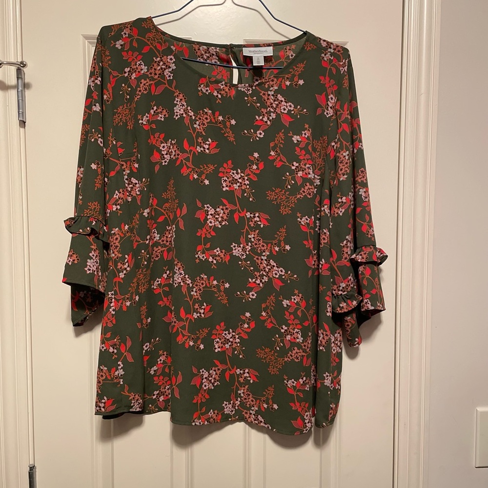Motherhood Maternity Floral Blouse